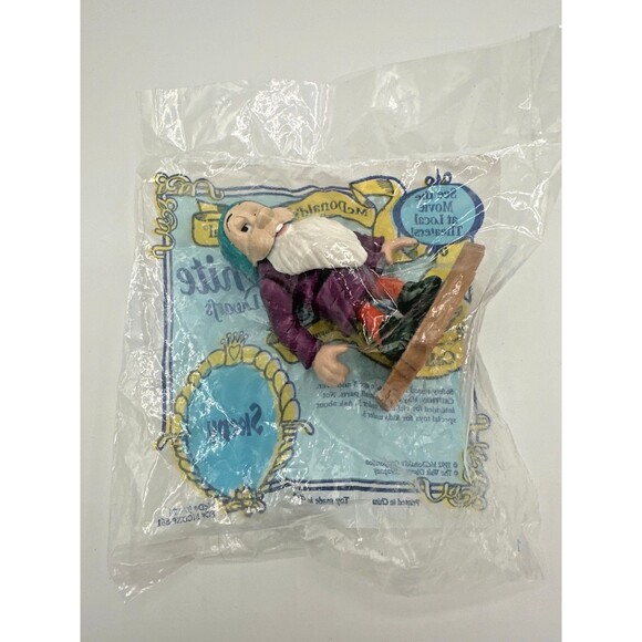 Disney 1992 McDonald’s Happy Meal Toy – Snow White Sleepy Dwarf (Sealed) - Picture 2 of 9